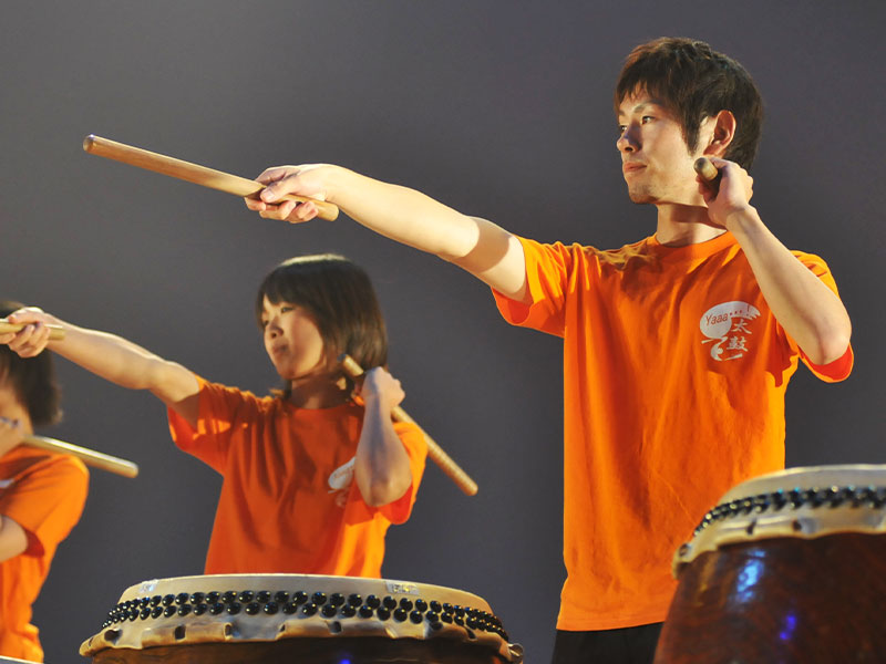 ステップアップ可能な和太鼓レッスン。発表会の参加も。